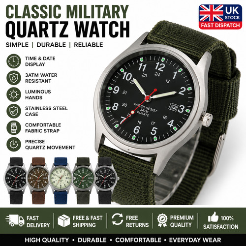 Men field watch - quartz, nylon