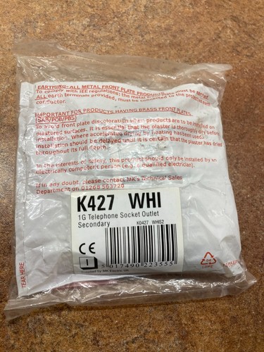 New k427whi 1 gang - 1, 1-gang