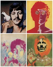A Set of 4 Beatles Psychedelic