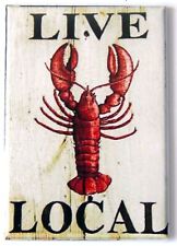 Live Lobster FRIDGE MAGNET sign Maine