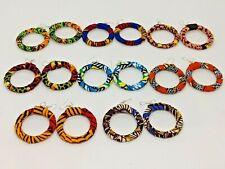 BEST HANDMADE EAR WRAP AFRICAN PRINT HOOP EARRINGS