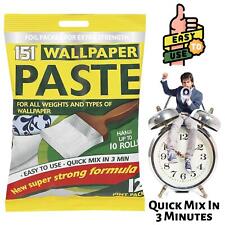 10 Rolls Wallpaper Paste All Purpose Quick Mix Adhesive For Extra Strength