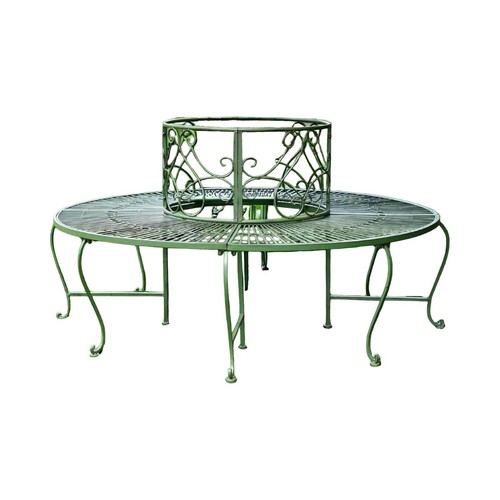 Tree bench green metal - tree,
