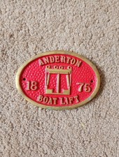 Brass Anderton Boat Lift 1875 Vintage  Plaque