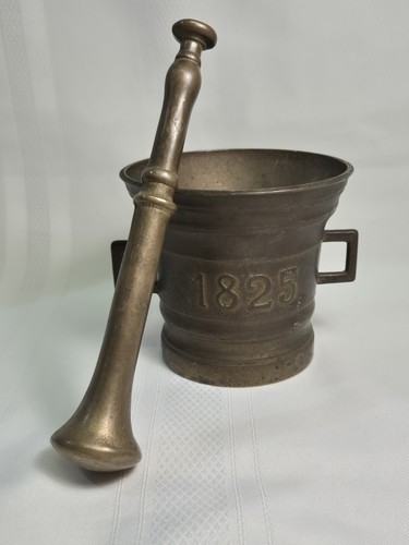 Vintage solid brass mortar and - mortar,