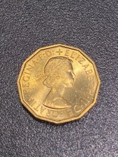1967 3x THREEPENNY BIT COINS