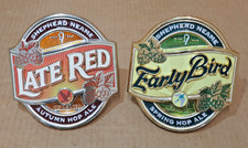 SHEPHERD NEAME LATE RED & EARLY BIRD PLASTIC PUMP CLIPS - Breweriana - Man Cave