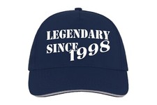 Legendary Since 1998 Birthday Baseball Hat Cap Gift Present 30th 40th Any Year