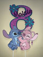 stitch & Angel cake topper personalised