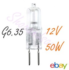 Quality JC 12 Volt 50 Watt Clear Halogen Capsule bulbs G6.35 BASE Bi-Pin Lamp