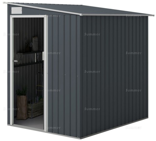 Alleyway pent metal shed - pent,