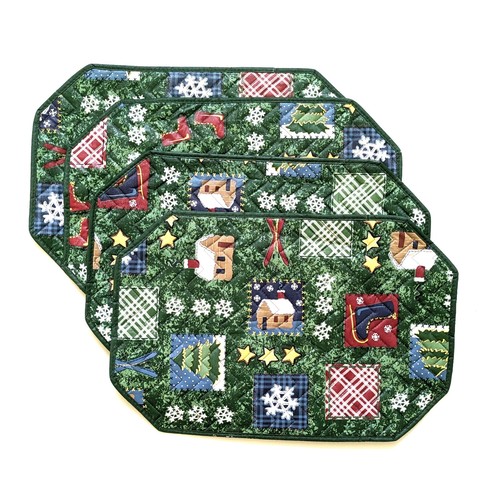 Vtg vinyl quilted placemats - vtg,