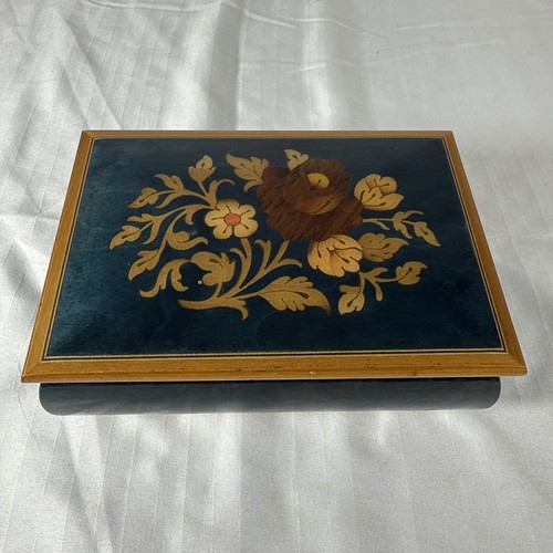 Vintage reuge wood music box - reuge,