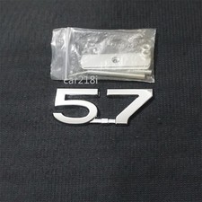 1x Silver Chrome 5.7 Metal Front Grille Emblem Badge Engine V8 Grand Luxury Auto