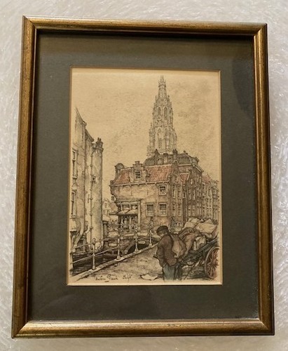 Small framed print delft in - framed,