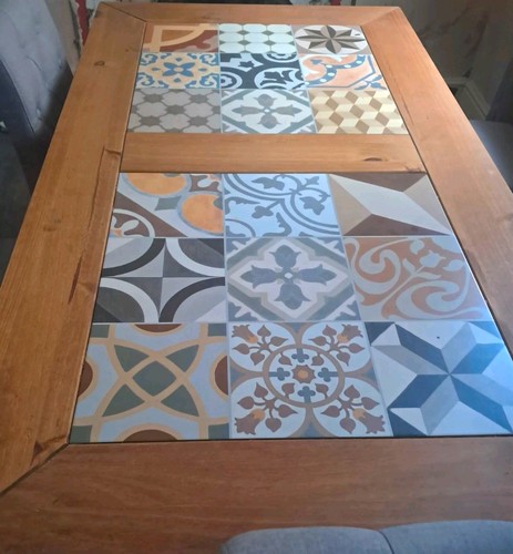 Tile top dining table - top,