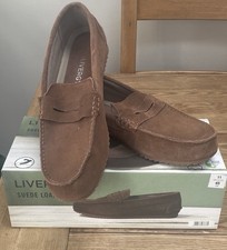 LIVERGY Brown Suede loafers