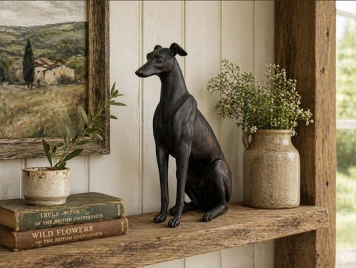 Greyhound whippet dog - greyhound, statue