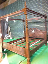 UK KING 5' Antique  MAHOGANY  Queen Anne reproduction Four poster canopy Bed