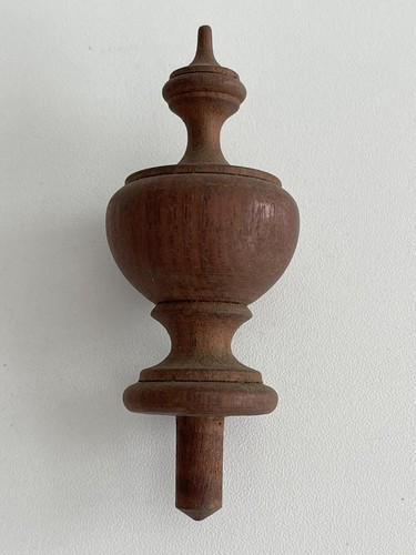 Wooden finial clock - wooden, barometer