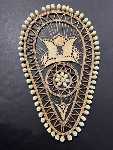 Wicker woven rattan cowrie - woven,