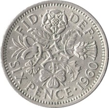 Lucky Sixpence Charm BUY 2 GET 1 FREE  Choice of date between 1947-1967