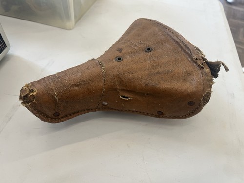 Vintage leather bicycle seat