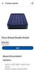 DOUBLE RAISED AIRBED with Pump