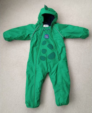 JOJO MAMAN BEBE Puddlesuit 12-18m Waterproof Fleece Lined Dinosaur SNOWSUIT