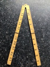 Vintage Rabone Boxwood Folding Wooden Ruler 