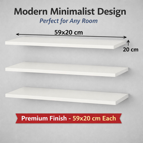 White wall shelf storage - white,