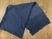 BNWT LACOSTE BLUE WITH WHITE DOTTED WOOL SCARF ONE SIZE-