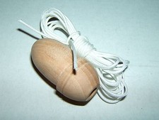 WOODEN PAINTABLE ACORN STYLE 1.2m CORD PULL LIGHT SWITCH TOILET BATHROOM SWITCH