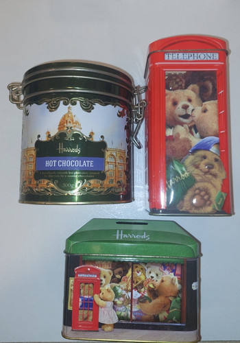 Harrods tins empty storage - harrods,