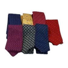 Tie Bundle of 7 100% Silk Various Colours Mainly TM Lewin Smart Work