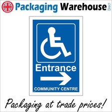 SIGN Disabled Entrance Right