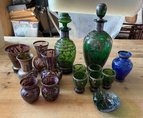Vintage mixed glass liquor - glass,