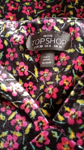 Topshop petite velvet black - petite, &