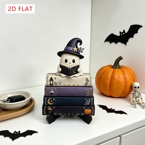 Wooden halloween spirit accent - wooden,
