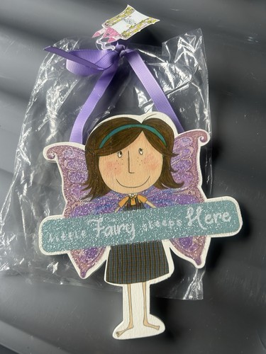 Wooden fairy plaque - wooden,