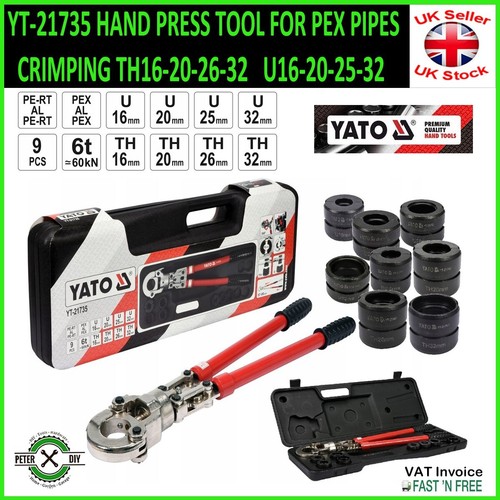 Hand press tool - pex, pipes