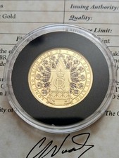 2023 Gibraltar GOLD PROOF Two Crown Coin 8g Gold 9ct "The Coronation Chair" COA