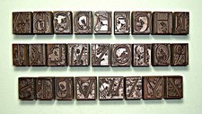 BEAUTIFUL "ART NOUVEAU" PICTURE ALPHABET LETTERS. (MULTI- ITEM DISCOUNT LISTING)