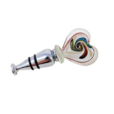 Murano style glass wine bottle - murano,