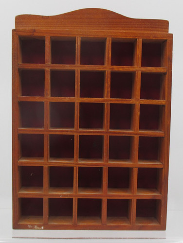 Wooden thimble display shelf - wooden,