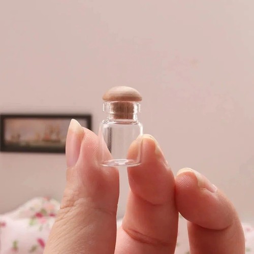 4pcs miniature glass jars tiny - 4pcs,