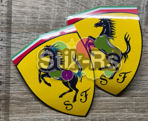Ferrari fender emblem sticker - ferrari,