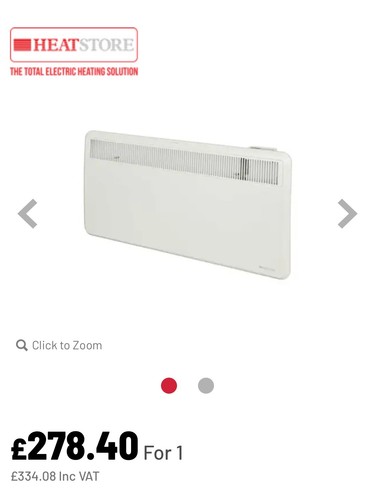 Heatstore 3kw panel heater - panel,