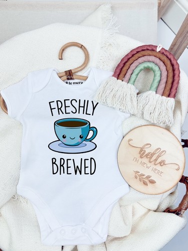 Freshly brewed baby bodysuit - brewed,