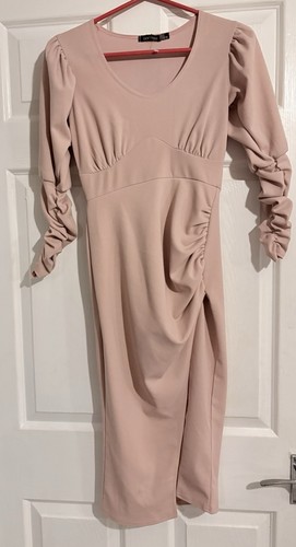 Blush pink ruched bodycon - blush,